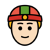Person With Skullcap: Light Skin Tone Emoji Copy Paste ― 👲🏻 - openmoji