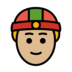 Person With Skullcap: Medium-light Skin Tone Emoji Copy Paste ― 👲🏼 - openmoji