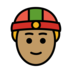 Person With Skullcap: Medium Skin Tone Emoji Copy Paste ― 👲🏽 - openmoji