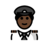 Pilot: Dark Skin Tone Emoji Copy Paste ― 🧑🏿‍✈ - openmoji