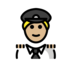 Pilot: Medium-light Skin Tone Emoji Copy Paste ― 🧑🏼‍✈ - openmoji