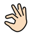 Pinching Hand: Light Skin Tone Emoji Copy Paste ― 🤏🏻 - openmoji