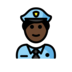Police Officer: Dark Skin Tone Emoji Copy Paste ― 👮🏿 - openmoji