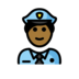 Police Officer: Medium-dark Skin Tone Emoji Copy Paste ― 👮🏾 - openmoji