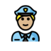 Police Officer: Medium-light Skin Tone Emoji Copy Paste ― 👮🏼 - openmoji