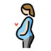 Pregnant Woman: Light Skin Tone Emoji Copy Paste ― 🤰🏻 - openmoji