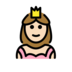 Princess: Light Skin Tone Emoji Copy Paste ― 👸🏻 - openmoji
