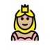 Princess: Medium-light Skin Tone Emoji Copy Paste ― 👸🏼 - openmoji