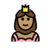 Princess: Medium Skin Tone Emoji Copy Paste ― 👸🏽 - openmoji