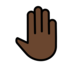 Raised Back Of Hand: Dark Skin Tone Emoji Copy Paste ― 🤚🏿 - openmoji