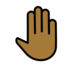 Raised Back Of Hand: Medium-dark Skin Tone Emoji Copy Paste ― 🤚🏾 - openmoji