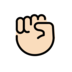 Raised Fist: Light Skin Tone Emoji Copy Paste ― ✊🏻 - openmoji