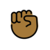 Raised Fist: Medium-dark Skin Tone Emoji Copy Paste ― ✊🏾 - openmoji