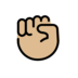 Raised Fist: Medium-light Skin Tone Emoji Copy Paste ― ✊🏼 - openmoji
