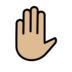 Raised Hand: Medium-light Skin Tone Emoji Copy Paste ― ✋🏼 - openmoji