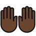 Raising Hands: Dark Skin Tone Emoji Copy Paste ― 🙌🏿 - openmoji