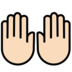 Raising Hands: Light Skin Tone Emoji Copy Paste ― 🙌🏻 - openmoji
