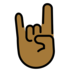 Sign Of The Horns: Medium-dark Skin Tone Emoji Copy Paste ― 🤘🏾 - openmoji
