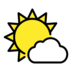 Sun Behind Small Cloud Emoji Copy Paste ― 🌤️ - openmoji