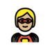 Superhero: Medium-light Skin Tone Emoji Copy Paste ― 🦸🏼 - openmoji