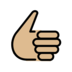 Thumbs Up: Medium-light Skin Tone Emoji Copy Paste ― 👍🏼 - openmoji