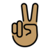 Victory Hand: Medium Skin Tone Emoji Copy Paste ― ✌🏽 - openmoji
