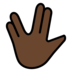 Vulcan Salute: Dark Skin Tone Emoji Copy Paste ― 🖖🏿 - openmoji
