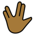 Vulcan Salute: Medium-dark Skin Tone Emoji Copy Paste ― 🖖🏾 - openmoji