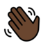 Waving Hand: Dark Skin Tone Emoji Copy Paste ― 👋🏿 - openmoji