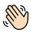 Waving Hand: Light Skin Tone Emoji Copy Paste ― 👋🏻 - openmoji