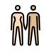 Woman And Man Holding Hands: Light Skin Tone, Medium-light Skin Tone Emoji Copy Paste ― 👩🏻‍🤝‍👨🏼 - openmoji