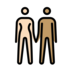 Woman And Man Holding Hands: Light Skin Tone, Medium Skin Tone Emoji Copy Paste ― 👩🏻‍🤝‍👨🏽 - openmoji
