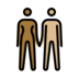 Woman And Man Holding Hands: Medium-dark Skin Tone, Medium-light Skin Tone Emoji Copy Paste ― 👩🏾‍🤝‍👨🏼 - openmoji