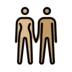 Woman And Man Holding Hands: Medium-light Skin Tone, Medium Skin Tone Emoji Copy Paste ― 👩🏼‍🤝‍👨🏽 - openmoji