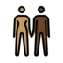 Woman And Man Holding Hands: Medium Skin Tone, Dark Skin Tone Emoji Copy Paste ― 👩🏽‍🤝‍👨🏿 - openmoji