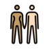 Woman And Man Holding Hands: Medium Skin Tone, Light Skin Tone Emoji Copy Paste ― 👩🏽‍🤝‍👨🏻 - openmoji