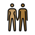 Woman And Man Holding Hands: Medium Skin Tone, Medium-dark Skin Tone Emoji Copy Paste ― 👩🏽‍🤝‍👨🏾 - openmoji