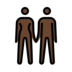 Woman And Man Holding Hands: Dark Skin Tone Emoji Copy Paste ― 👫🏿 - openmoji