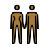 Woman And Man Holding Hands: Medium-dark Skin Tone Emoji Copy Paste ― 👫🏾 - openmoji