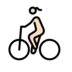 Woman Biking: Light Skin Tone Emoji Copy Paste ― 🚴🏻‍♀ - openmoji