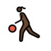 Woman Bouncing Ball: Dark Skin Tone Emoji Copy Paste ― ⛹🏿‍♀ - openmoji