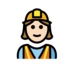 Woman Construction Worker: Light Skin Tone Emoji Copy Paste ― 👷🏻‍♀ - openmoji