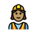 Woman Construction Worker: Medium Skin Tone Emoji Copy Paste ― 👷🏽‍♀ - openmoji