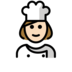 Woman Cook: Light Skin Tone Emoji Copy Paste ― 👩🏻‍🍳 - openmoji