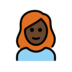 Woman: Dark Skin Tone, Red Hair Emoji Copy Paste ― 👩🏿‍🦰 - openmoji