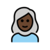 Woman: Dark Skin Tone, White Hair Emoji Copy Paste ― 👩🏿‍🦳 - openmoji