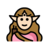 Woman Elf: Light Skin Tone Emoji Copy Paste ― 🧝🏻‍♀ - openmoji