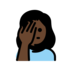 Woman Facepalming: Dark Skin Tone Emoji Copy Paste ― 🤦🏿‍♀ - openmoji