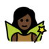 Woman Fairy: Dark Skin Tone Emoji Copy Paste ― 🧚🏿‍♀ - openmoji