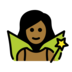 Woman Fairy: Medium-dark Skin Tone Emoji Copy Paste ― 🧚🏾‍♀ - openmoji